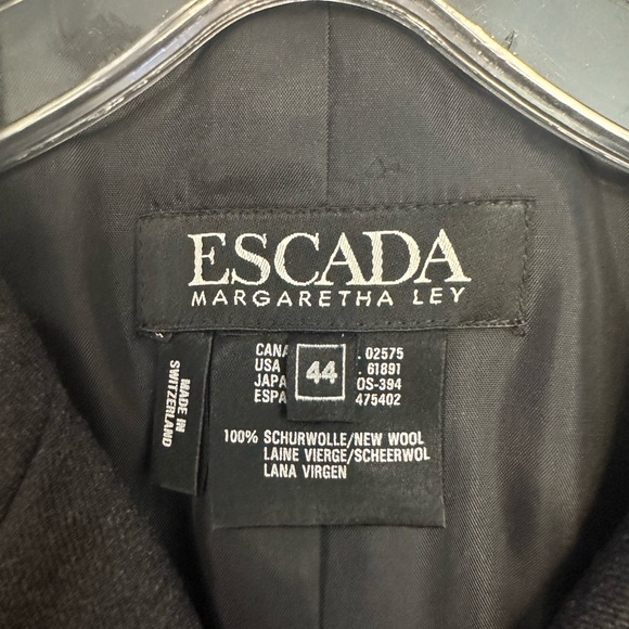 Escada Margaretha Key Wool Button Wrap Dress W/ Belt Size 44 FLAWED - Picture 10 of 16